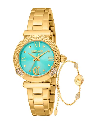 Just Cavalli Dnu Legal Issue  Women's Set Watch In Gold