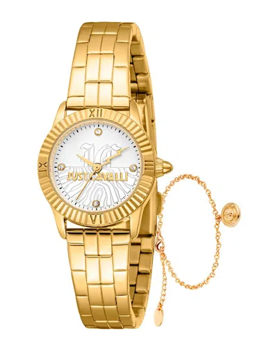 Just Cavalli Dnu Legal Issue  Women's Set Watch In Gold