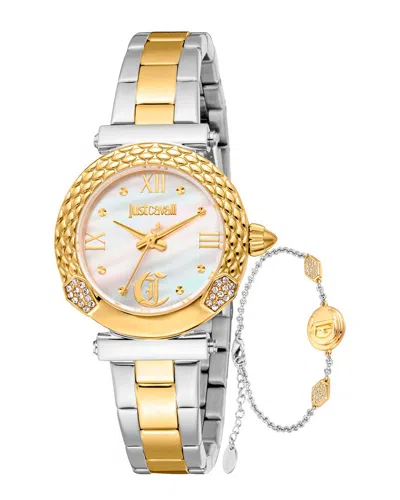 Just Cavalli Dnu Legal Issue  Women's Set Watch In Gold