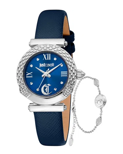 Just Cavalli Dnu Legal Issue  Women's Set Watch In Blue