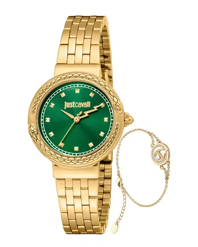Just Cavalli Dnu Legal Issue  Women's Set Watch In Gold