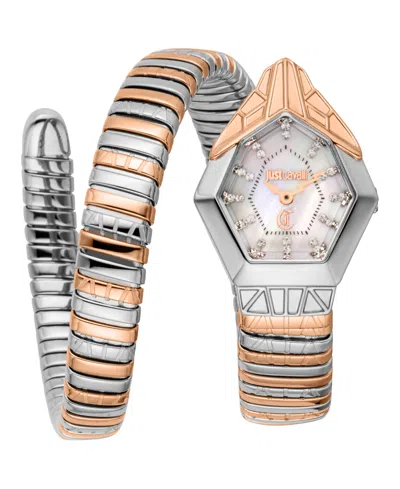 Just Cavalli Women's Silver Stainless Steel Bracelet Watch, 23mm