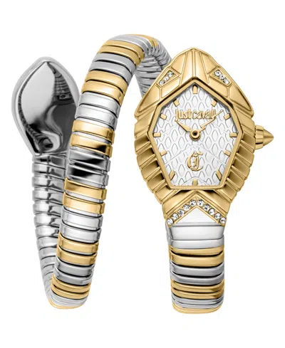 Just Cavalli Women's Silver Stainless Steel Bracelet Watch, 34mm