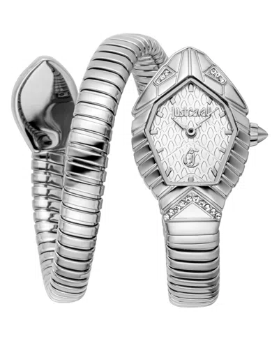 Just Cavalli Women's Silver Stainless Steel Bracelet Watch, 34mm