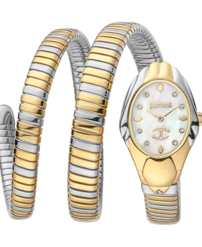 Just Cavalli Women's Silver Stainless Steel Bracelet Watch, 35mm