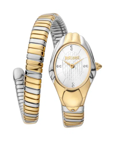 Just Cavalli Women's Silver Stainless Steel Bracelet Watch, 35mm