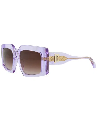 Just Cavalli Women's 54mm Rectangle Sunglasses In Light Purple