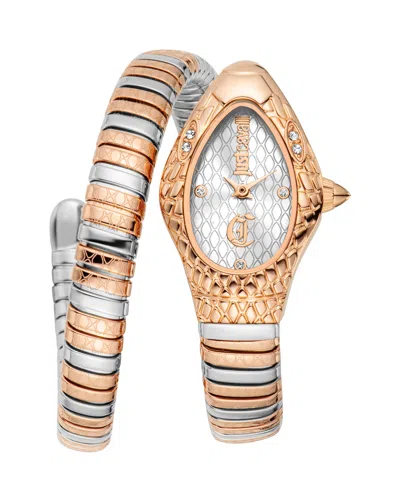 Just Cavalli Women's Snake 20mm Quartz Watch In Gold