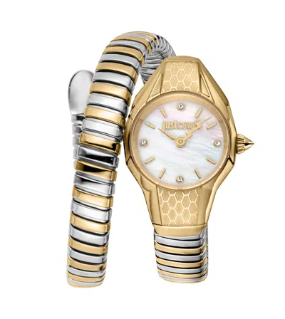 Just Cavalli Women's Snake 22mm Quartz Watch In Gold