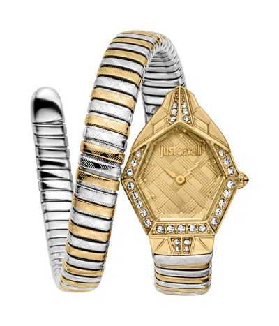 Just Cavalli Women's Snake 23mm Watch Jc1l303m0055 In Gray