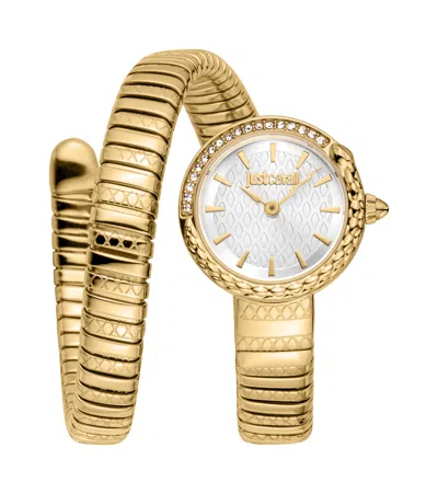 Just Cavalli Women's Snake 316l Stainless Steel Watch In Gold