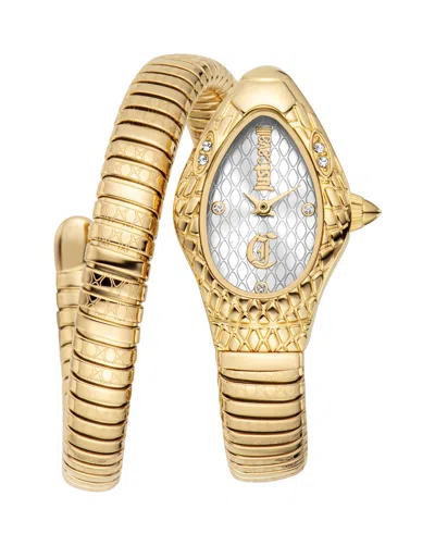 Just Cavalli Women's Snake 316l Stainless Steel Watch In Gold