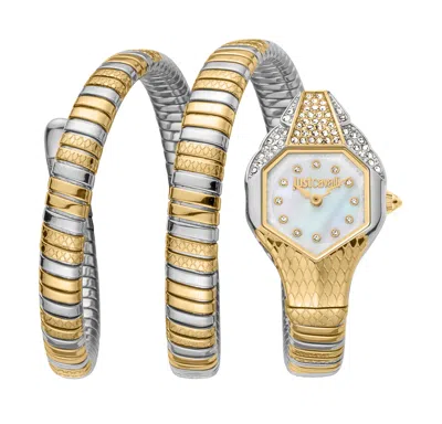 Just Cavalli Women's Snake 316l Stainless Steel Watch In Metallic