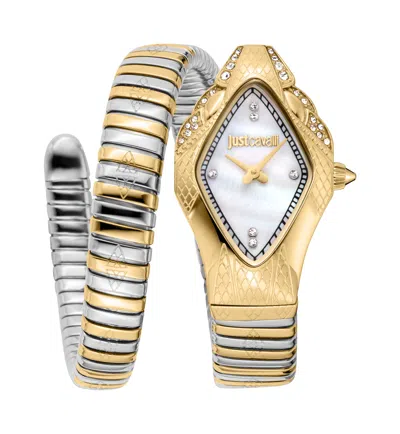 Just Cavalli Women's Snake 316l Stainless Steel Watch In Gold