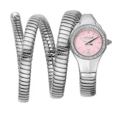 Just Cavalli Women's Snake 316l Stainless Steel Watch In Silver