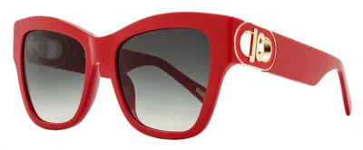 Just Cavalli Women's Square Channel Logo Sunglasses Sjc037 06xx Red 54mm