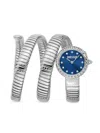 Just Cavalli Women's Stainless Steel & Crystal Wrap Watch/22mm In Silvertone