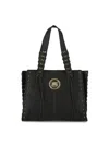 JUST CAVALLI WOMEN'S STUDDED TIGER PLAQUE TOTE