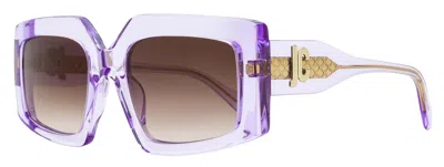 Just Cavalli Women's Transparent Butterfly Sunglasses Sjc020k 06sc Violet 54mm In Purple