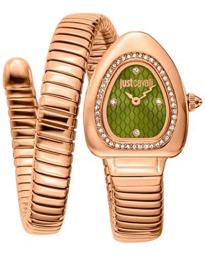 Just Cavalli Women's Wait Watch In Green