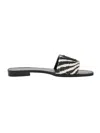 Just Cavalli Elisie Striped Slide Sandals In Black