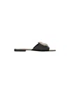 Just Cavalli Elisie Satin Slide Sandals In Black