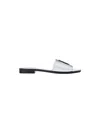 Just Cavalli Leather Slides In White