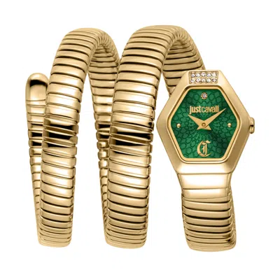 Just Cavalli Womens's Snake Watch In Neutral