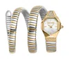 Just Cavalli Womens's Snake Watch, Gold Color Case, Silver Dial, Two Tone Silver & Gold Stainless St In Gold