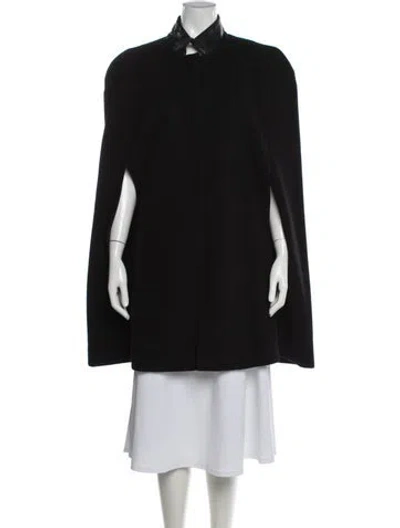 Pre-owned Just Cavalli Wool Cape In Black