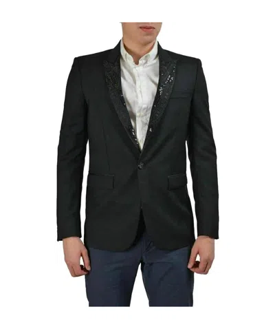 Just Cavalli Wool Suit Jacket In Black
