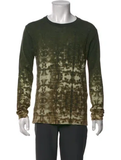 Pre-owned Just Cavalli Wool Tie-dye Print Pullover In Green