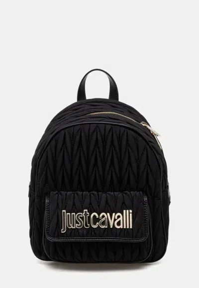 Just Cavalli Zaino Jc F_chrunchy Metal Letterin In Black