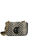 Just Cavalli Zebra-print Crossbody Bag In Black