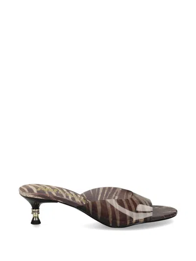 Just Cavalli Zebra-print Sandals In Brown