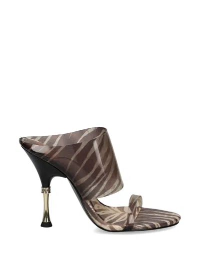 Just Cavalli Zebra-print Sandals In Brown