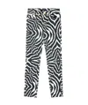 Just Cavalli Zebra Printed Jeans In Black