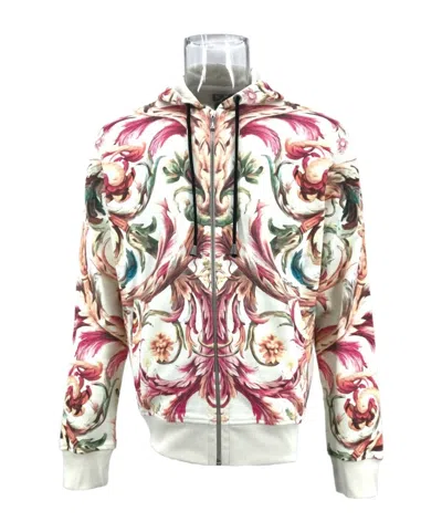 Just Cavalli Zipper Long-sleeved Sweater In White