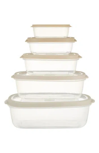 Just Cook 10-piece Nesting Food Storage Containers Set In Sand
