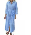 Just Darviny Dar Midi Dress In Greek Key French Blue In Blue