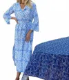 Just Darviny Dar Midi Dress In Paisley French Blue In Blue