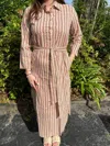 Just Darviny Dar Midi Dress In Trellis Deep Cherry In Brown