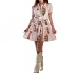 Just Darviny Georgia Mini Dress In Bouquet In Multi