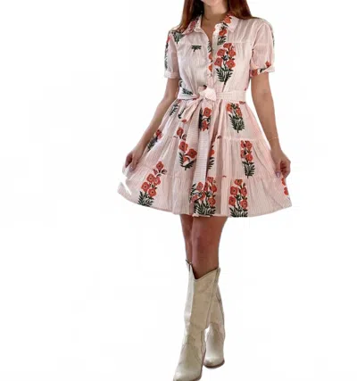 Just Darviny Georgia Mini Dress In Bouquet In Multi