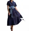 Just Darviny Mary Poppins Dress In Navy In Blue