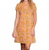 Just Darviny Sally Floral V-neck Dress In Sunflower In Multi