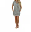 Just Darviny Sally Mini Dress In Bahama Blue In White