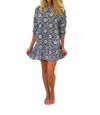 Just Darviny Serena Mini Dress In Aztec Navy In Multi