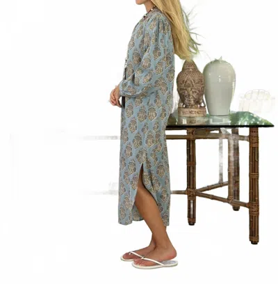 Just Darviny Sunita Kaftan In Bahama Blue