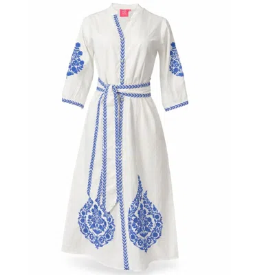 Just Darviny Women's Blue Mykonos Dress Ocean